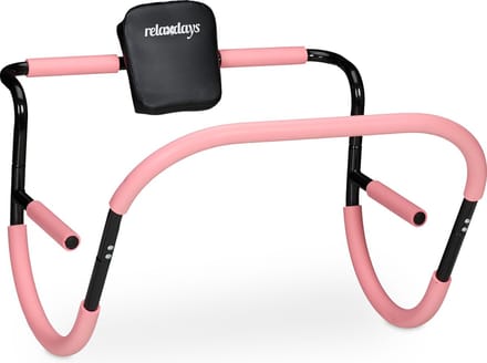 buikspiertrainer - 68,5 x 69 x 65 cm - AB-trainer - sit-ups - roze-zwart