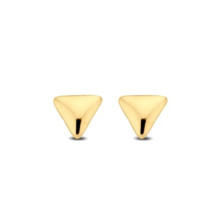 New Bling Goud 9NBG-0069 Oorknop Driehoekje - Bewerkt - 4mm - Goud