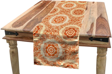 ABAKUHAUS Run 59994 – Tafelloper 40x180 cm – oranje beige, polyester