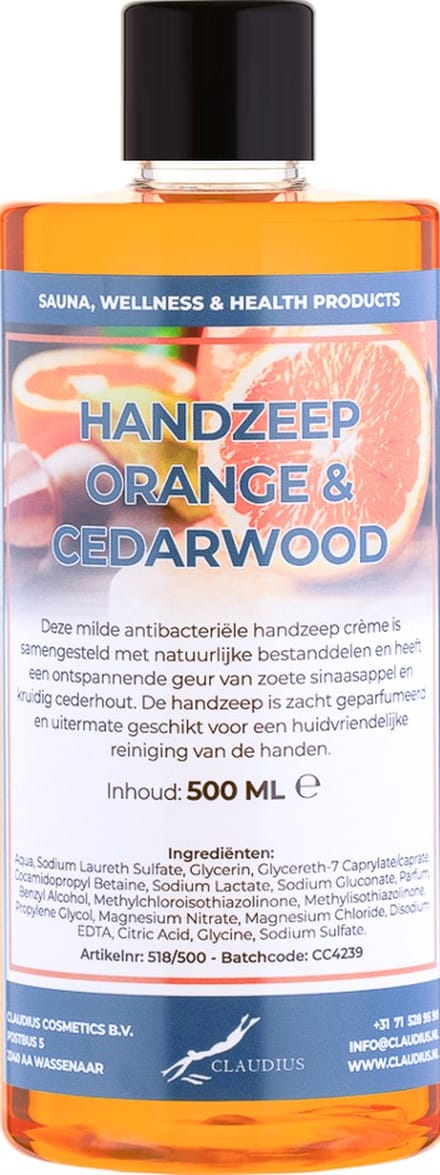 Handzeep Sweet Orange & Cedarwood 500 ml