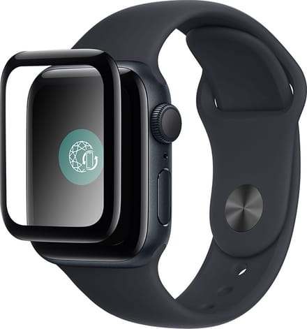 Force Case, Screenprotector geschikt voor Apple Watch 5 / 6 / SE 44mm - Tempered Glass 3D, Transparant