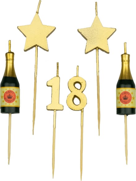 Party cake candles - 18 years
