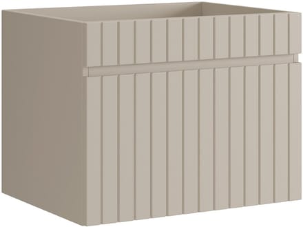 Vente-unique Zwevende gestreepte onderkast in beige - 60 cm - SATARA