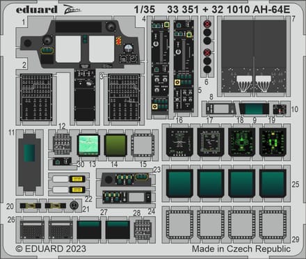 Eduard Modelbouwdecoratie - 33351 Accessoires for AH-64E - Photo-etch