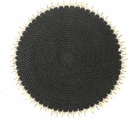 Placemat w. shell 37cm black
