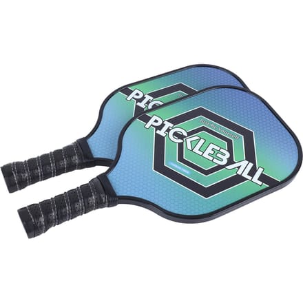 Lot de 2 raquettes de pickleball en carbone PE durable, poignée confortable, poids léger, avec 4 black