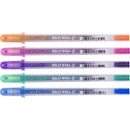 Gelschrijver Sakura Gelly Roll Silver Shadow set à 5 kleuren