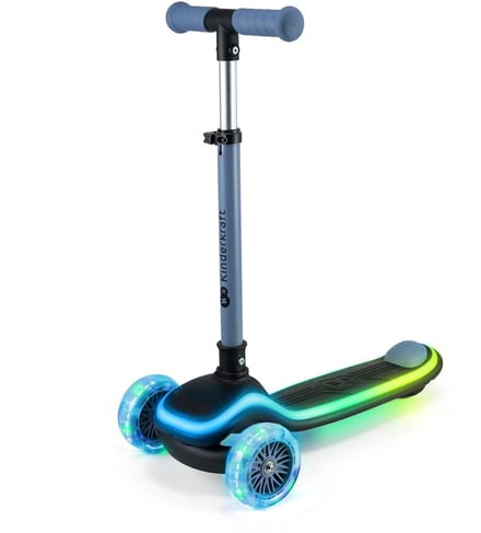 Kinderkraft RAKET - Step - LED Wielen - Inklapbaar - Verstelbaar Stuur - Blauw
