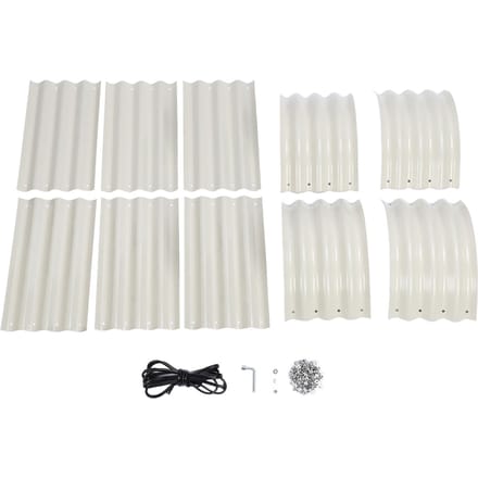 Kit de jardin surélevé en métal durable et élégant avec pièces d'installation pour white