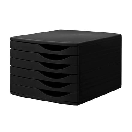 Djois Re - Solution bureauladenset - 6 gesloten laden - zwart - 100% gerecycled