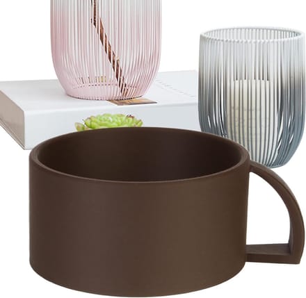 Scheerzeepschaal - Scheerkom - Persoonlijke verzorging - Antislip basis - 7 cm breed - Bruin