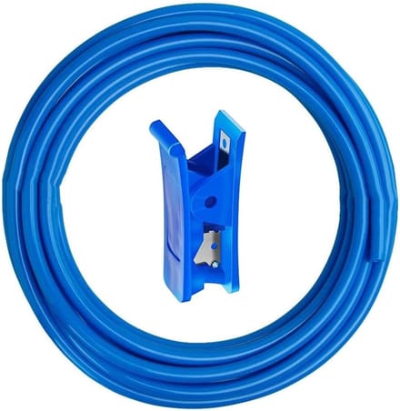20 meter PU luchtslang, blauwe luchtcompressor slang, 8mm OD x 5mm ID, polyurethaan luchtslang set met slangsnijder