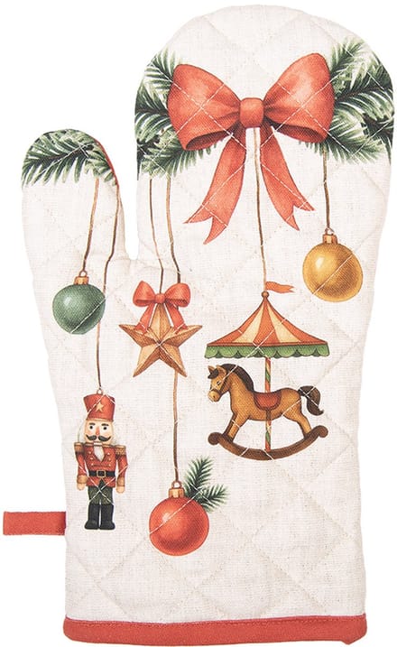Clayre & Eef Ovenwant 18x30 cm Beige Katoen