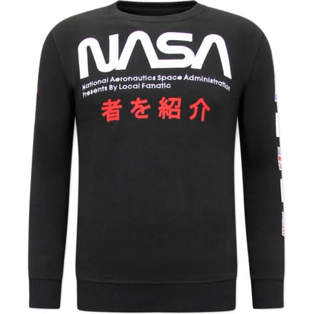 Heren Sweater - NASA International - Zwart