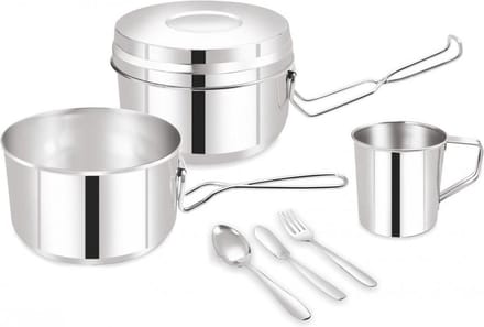 Kinghoff 1374 - Camping set 7 delig - RVS - ideaal voor bergwandelen