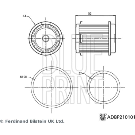 Oliefilter, versnellingsbak BLUE PRINT ADBP210101