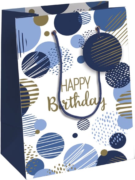 Clairefontaine cadeauzakje 'Happy Birthday blauw', groot