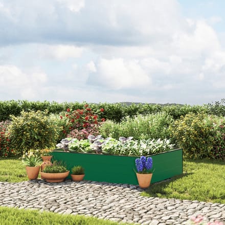 150 x 119 x 39 cm Moestuinbak Halfsize, Groen