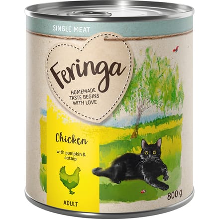 Feringa Single Meat Menu 12 x 800 g - Kip met pompoen & kattenmunt
