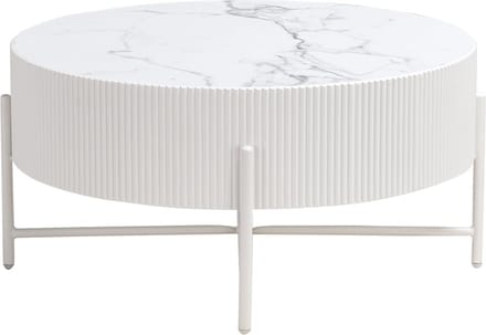 Salontafel Milo Wit Ø80cm - Giga Meubel