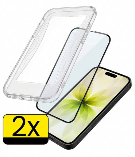 Screenprotector - Geschikt voor Apple iPhone 17 - 2 Stuks - Met Installatie Kit - Beschermglas - Gehard Glas - Tempered Glass - Screen Protector
