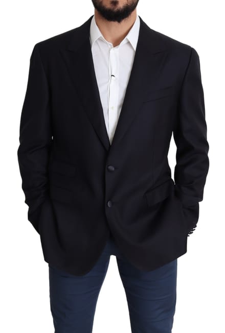 Dolce & Gabbana Mannen Zwart Wollen Single Breasted NAPOLI Blazer