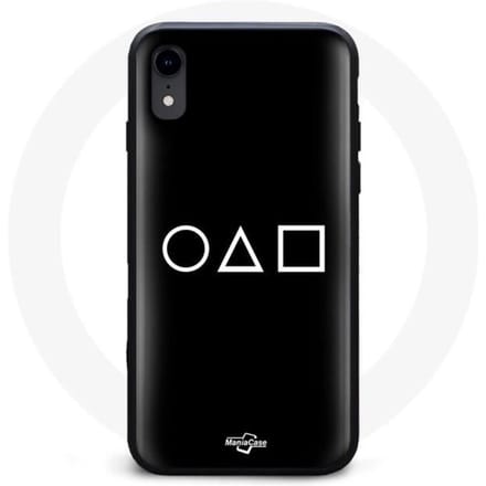 Coque Iphone X - MANIACASE - Logo Squid Game - Noir - Rigide - Design Inspiré noir