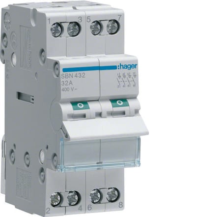 Hager modulaire schakelaar 4P 32A 400V - SBN432