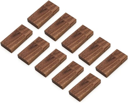 Houten USB-sticks - Flashdrive Geheugenstick - Data Opslag - Schokbestendig Ontwerp - 32 GB - Walnoot