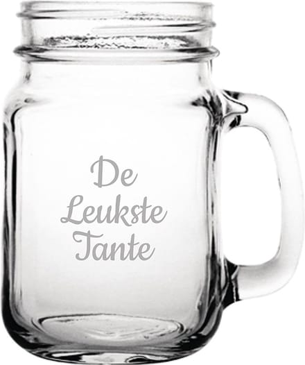 Gegraveerde Drinkglas 45cl De Leukste Tante