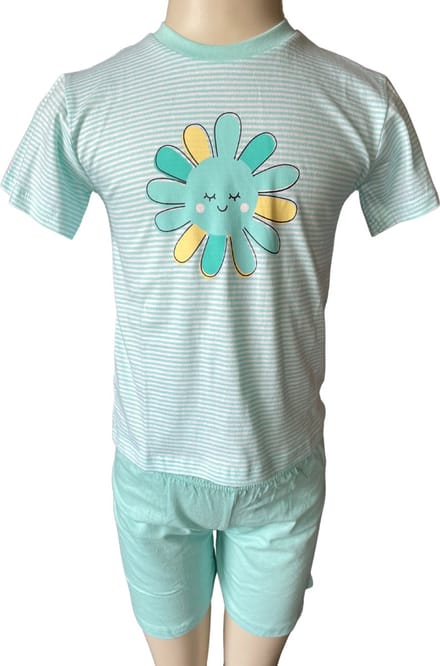 Cocodream Quality - Meisjes licht rode pyjamaset - Maat 92 - Meisjes - Turquoise -