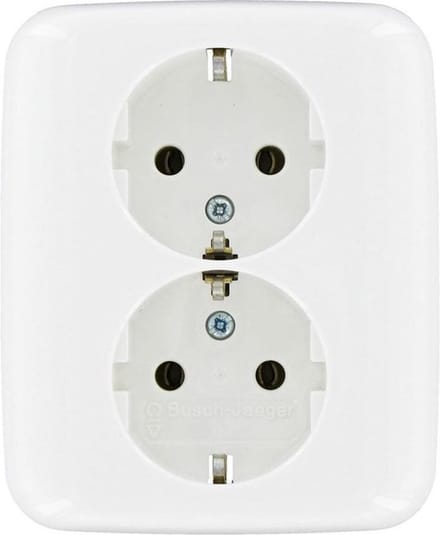 Busch Jaeger Inbouwstopcontact Si Reflex Met Aarde (randaarde) 2-polig Wit Ip20