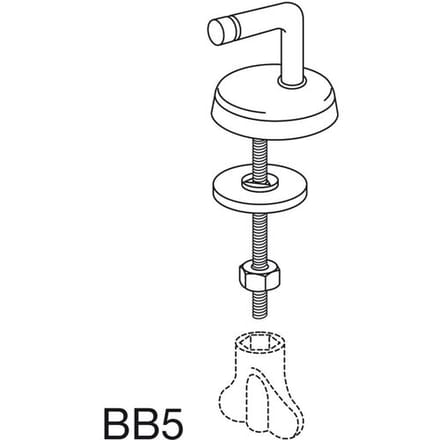 Pressalit universal hinge BB5 for Pinocchio toilet seat with cover BB5P999