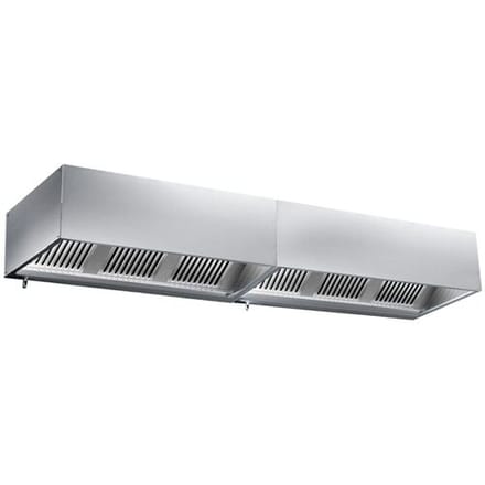 GGM Gastro Kastenhaube - 3200mm - mit Filter & Lampe Grijs