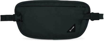 Pacsafe Heupportemonnee - Pasjeshouder - RFID-beveiligd - Polyester - Carrysafe Slashguard Strap - Lichtgewicht - Veelzijdig - Zwart