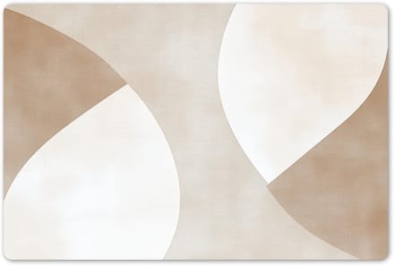 Dailygoods - 6 Stuks Afwasbare Placemats - Bruin Japandi - Vinyl Onderleggers
