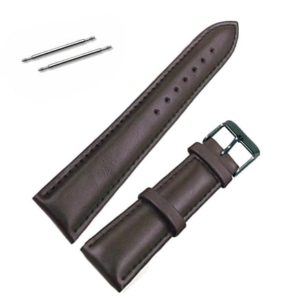Fako® - Horlogebandje - Echt Leer - Soft - 18mm - Bruin