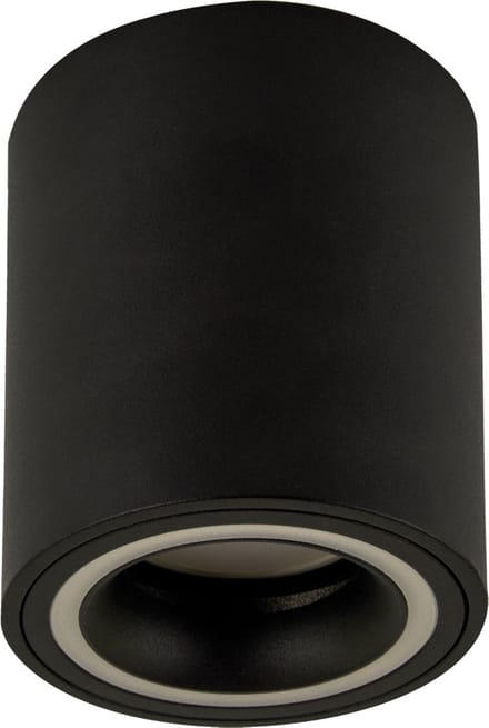 INDI C - Spot Armatuur GU10 - Opbouwspot - Rond - Zwart - Aluminium