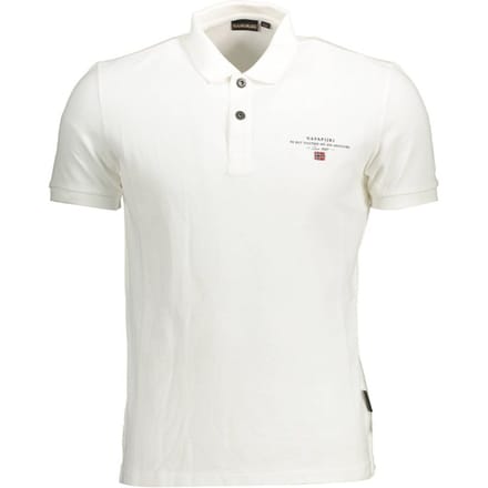polo elbas in pique wit man