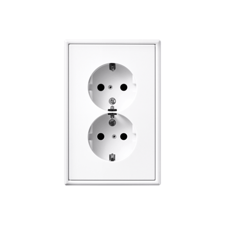 Jung LS Range Wandstopcontact (WCD-schakelmateriaal) (Europese Stekkerdoos) - LS5015WW