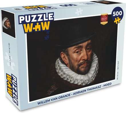 Puzzel Willem van Oranje - Adriaen Thomasz - Hoed - Legpuzzel - Puzzel 500 stukjes