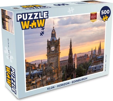 Puzzel Klok - Horizon - Edinburgh - Legpuzzel - Puzzel 500 stukjes