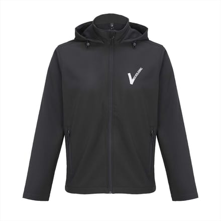 Security softshell jas met capuchon - Waterafstotend - 2-laags - Zwart - Maat S