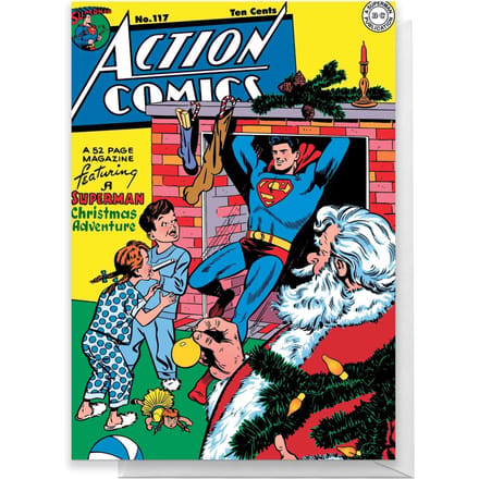 Superman Christmas Greetings Card - Large Card