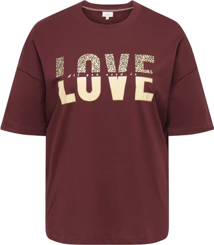 ONLY CARMAKOMA - CARKOURTNEY LIFE SS O-NECK TEE JRS - Dames - T-shirts