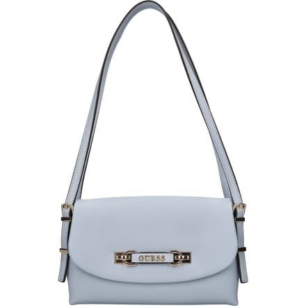 GUESS schoudertas Lefia Flap Shoulder Bag Misty Blue Lichtblauw