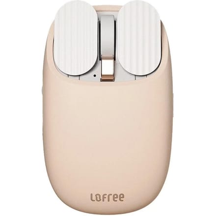 Lofree Wavy Chips Bluetooth-muis – Dual-modusverbinding (Bluetooth / 2.4G), DPI-instelbaar in 5 niveaus, 800 mAh batterij, Milk Tea-kleur, EP115