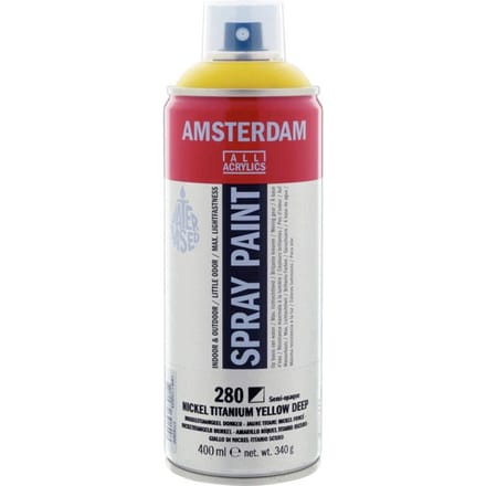 Bombe de peinture Amsterdam 400 ml jaune titane nickel foncé geel