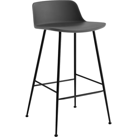&Tradition Rely Barstoel HW81 & HW86 - Gray Stone - black - Hoogte 78,5 cm