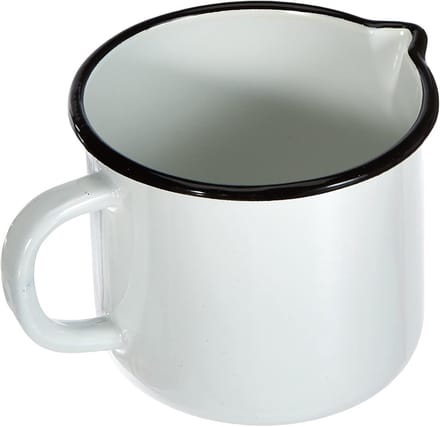 Melkpan - Staal - Geschikt voor koken - 1 stuk - Wit - 12 cm